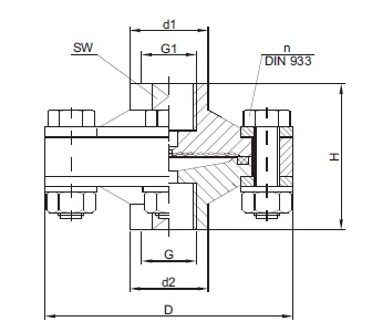 ST系列化學密封尺寸圖