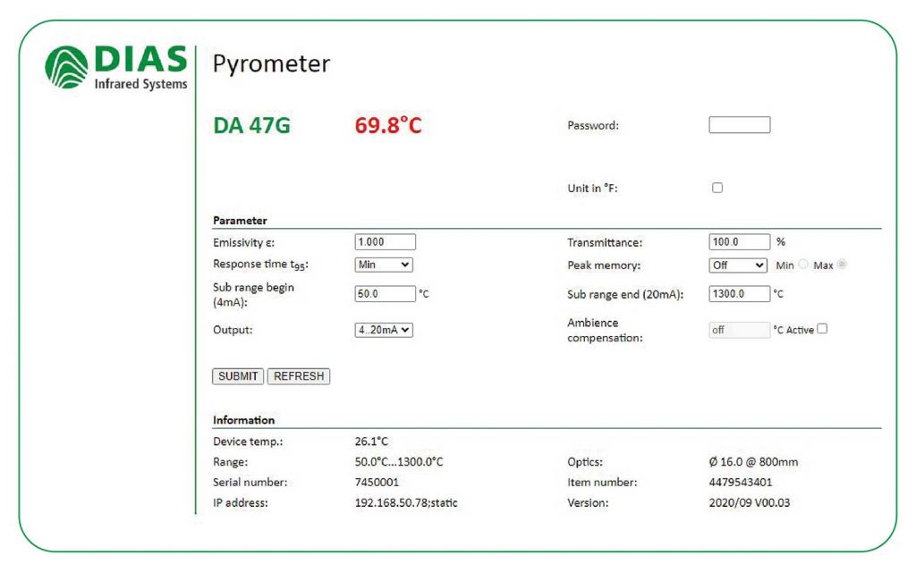 DA47G, ���B�ӾW(w��ng)�j(lu��)�Ĳ�����(zhu��n)���ͼt��y(c��)�؃x , 50-2500&deg;C